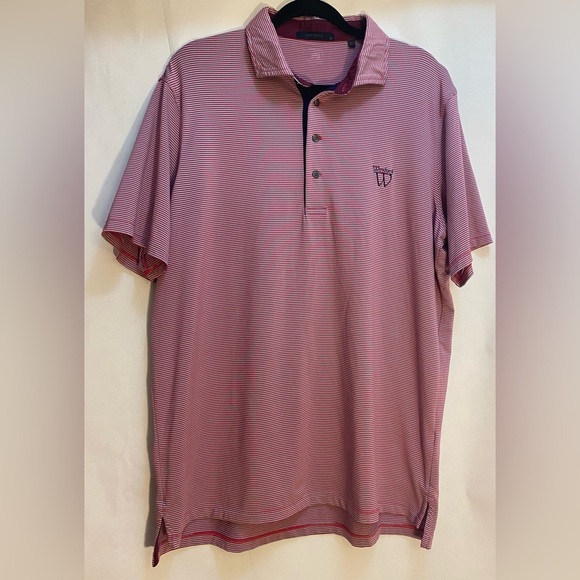 Grayson Golf Polo Shirt Wexford Men’s Size Large Performance Red Made Peru - Picture 1 of 7